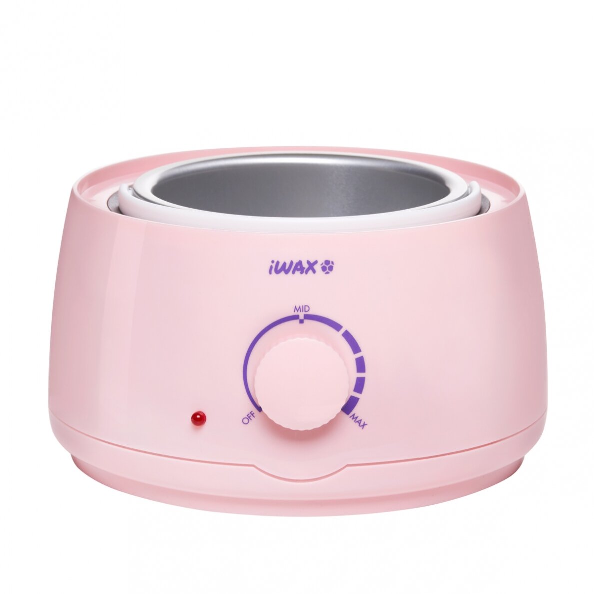 Profesionalus vaško šildytuvas skardinėms ir granulėms IWAX 100 400ML 100W, rožinės spalvos 1