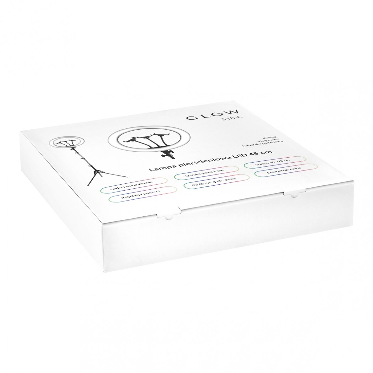 GLOW profesionali makiažo lempa RING 18" BSC su stovu 45W 11 GLOW profesionali makiažo lempa RING 18" BSC su stovu 45W 11