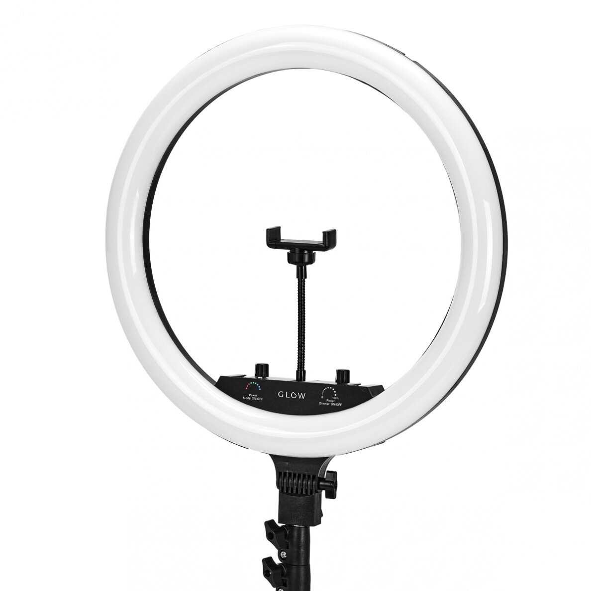 GLOW profesionali makiažo lempa RING 18" BSC su stovu 45W 4 GLOW profesionali makiažo lempa RING 18" BSC su stovu 45W 4