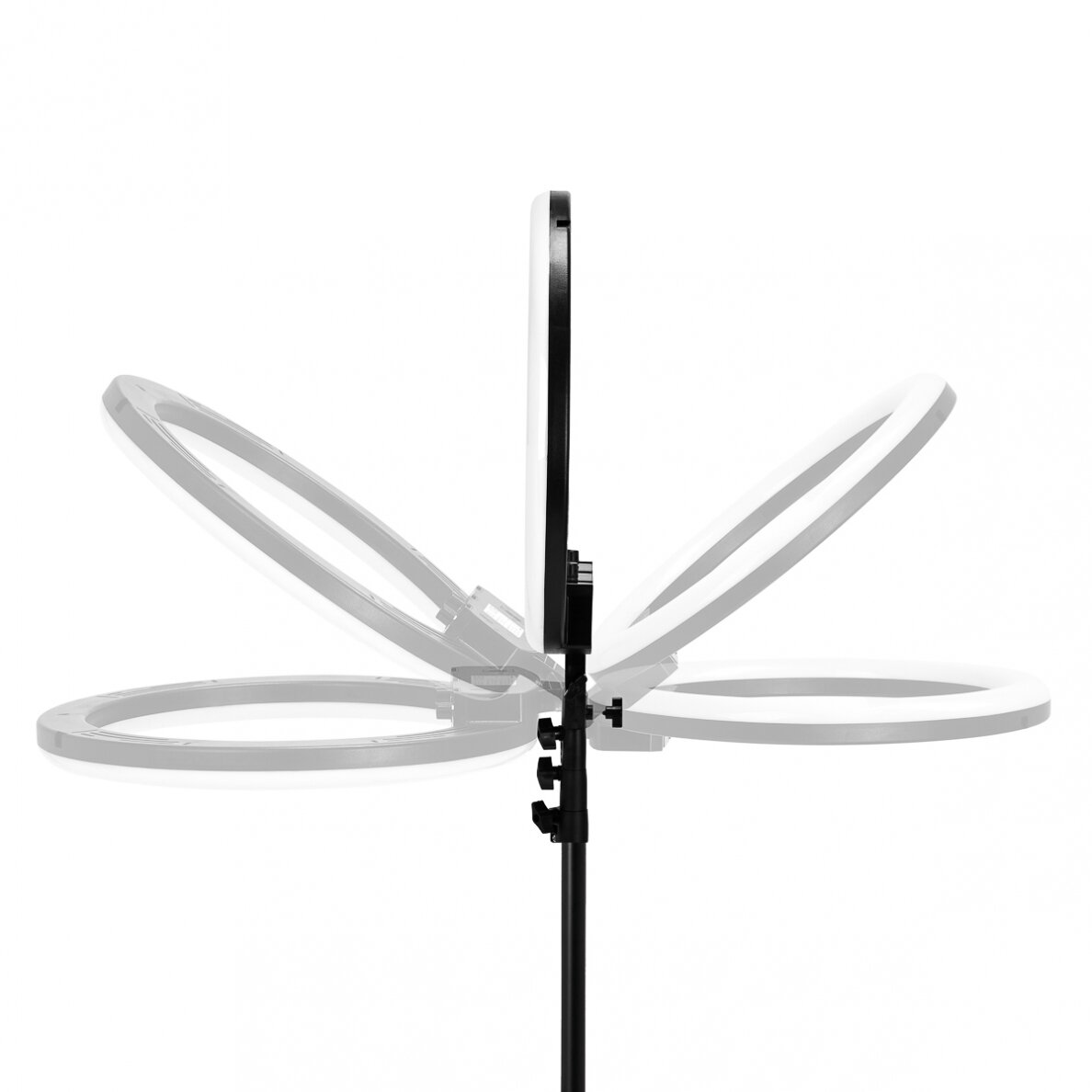 GLOW profesionali makiažo lempa RING 18" BSC su stovu 45W 5 GLOW profesionali makiažo lempa RING 18" BSC su stovu 45W 5