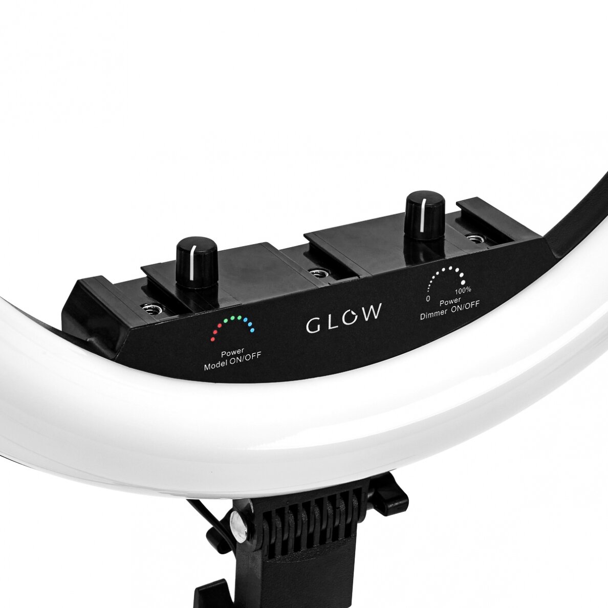 GLOW profesionali makiažo lempa RING 18" BSC su stovu 45W 9 GLOW profesionali makiažo lempa RING 18" BSC su stovu 45W 9