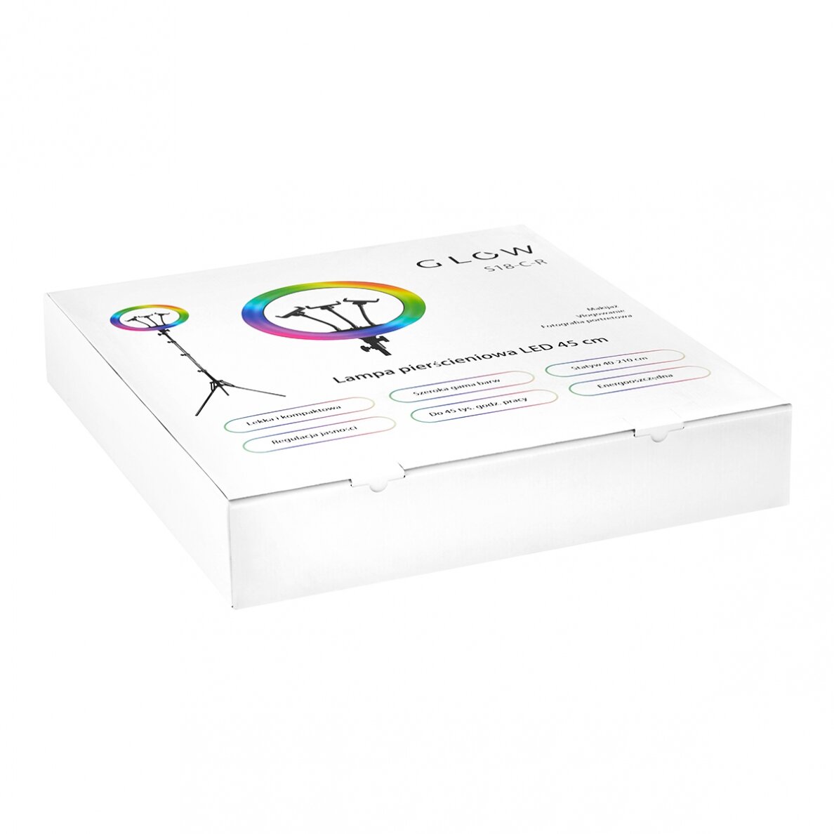 GLOW profesionali makiažo lempa RING 18" BSC su stovu 45W 11 GLOW profesionali makiažo lempa RING 18" BSC su stovu 45W 11