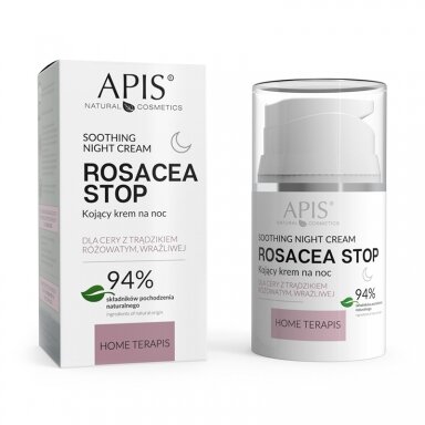 APIS ROSACEA STOP raminantis naktinis veido kremas, 50 ml APIS ROSACEA STOP raminantis naktinis veido kremas, 50 ml