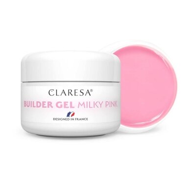 CLARESA statybinis gelis nagų priauginimui MILKY PINK, 15 g. CLARESA statybinis gelis nagų priauginimui MILKY PINK, 15 g.