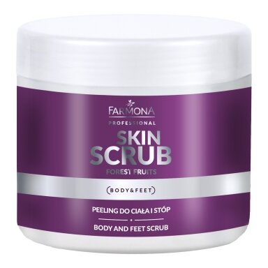 FARMONA SKIN SCRUB FOREST FRUITS kūno ir pėdų šveitiklis su aviečių bei braškių ekstraktais ir SHEA sviestu, 500 g. FARMONA SKIN SCRUB FOREST FRUITS kūno ir pėdų šveitiklis su aviečių bei braškių ekstraktais ir SHEA sviestu, 500 g.