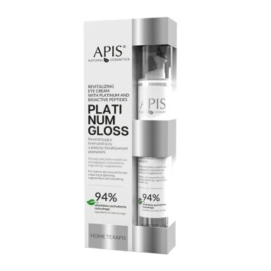 APIS HOME TERAPIS PLATINUM GLOSS atnaujinantis paakių kremas su platina ir bioaktyviais peptidais, 10 ml APIS HOME TERAPIS PLATINUM GLOSS atnaujinantis paakių kremas su platina ir bioaktyviais peptidais, 10 ml