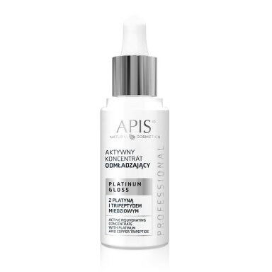 APIS aktyviai jauninantis koncentratas su platina ir vario tripeptidu, 30 ml. APIS aktyviai jauninantis koncentratas su platina ir vario tripeptidu, 30 ml.