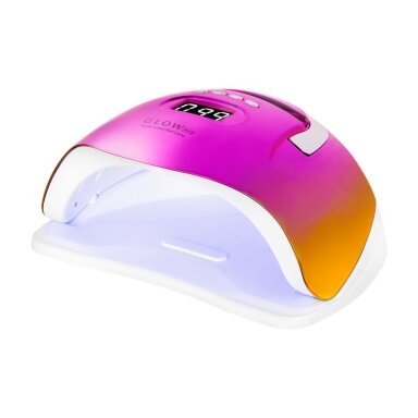 Profesionali UV/LED nagų lempa manikiūrui GLOW F2 RC 220W, fuksijos/auksinės spalvos Profesionali UV/LED nagų lempa manikiūrui GLOW F2 RC 220W, fuksijos/auksinės spalvos