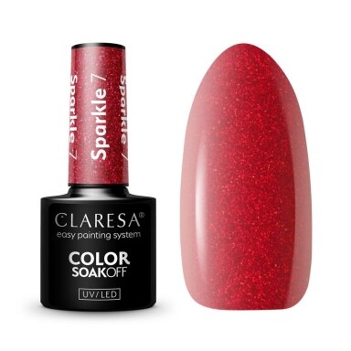 CLARESA ilgalaikis hibridinis nagų lakas manikiūrui SPARKLE 7, 5 g. CLARESA ilgalaikis hibridinis nagų lakas manikiūrui SPARKLE 7, 5 g.