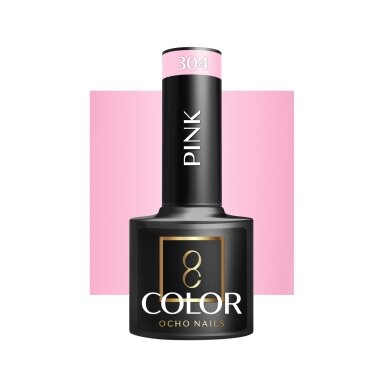 OCHO NAILS ilgalaikis hibridinis nagų lakas manikiūrui PINK 304, 5 g. OCHO NAILS ilgalaikis hibridinis nagų lakas manikiūrui PINK 304, 5 g.