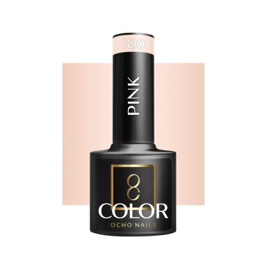 OCHO NAILS ilgalaikis hibridinis nagų lakas manikiūrui PINK 320, 5 g.