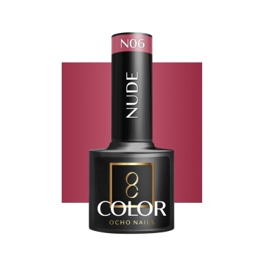 OCHO NAILS ilgalaikis hibridinis nagų lakas manikiūrui NUDE N06, 5 g. OCHO NAILS ilgalaikis hibridinis nagų lakas manikiūrui NUDE N06, 5 g.