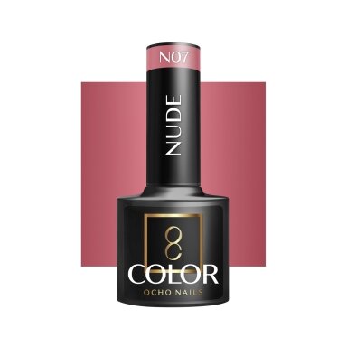 OCHO NAILS ilgalaikis hibridinis nagų lakas manikiūrui NUDE N07, 5 g. OCHO NAILS ilgalaikis hibridinis nagų lakas manikiūrui NUDE N07, 5 g.