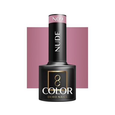 OCHO NAILS ilgalaikis hibridinis nagų lakas manikiūrui NUDE N09, 5 g. OCHO NAILS ilgalaikis hibridinis nagų lakas manikiūrui NUDE N09, 5 g.