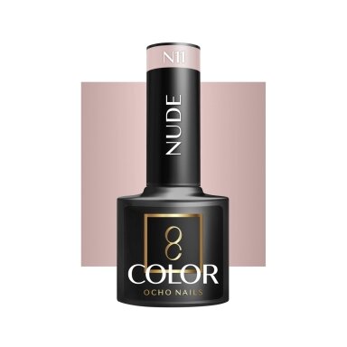 OCHO NAILS ilgalaikis hibridinis nagų lakas manikiūrui NUDE N11, 5 g. OCHO NAILS ilgalaikis hibridinis nagų lakas manikiūrui NUDE N11, 5 g.
