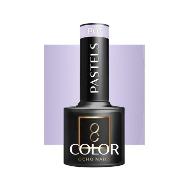 OCHO NAILS ilgalaikis hibridinis nagų lakas manikiūrui PASTELS P07, 5 g.