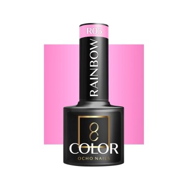 OCHO NAILS ilgalaikis hibridinis nagų lakas manikiūrui RAINBOW R05, 5 g.