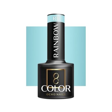 OCHO NAILS ilgalaikis hibridinis nagų lakas manikiūrui RAINBOW R11, 5 g.