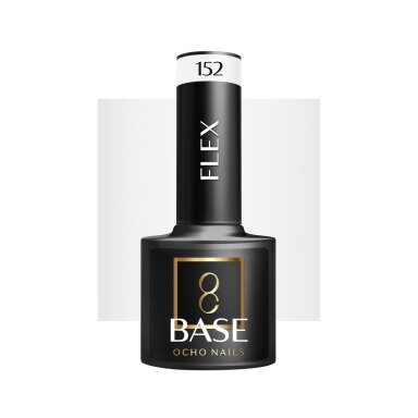 OCHO NAILS ilgalaikė hibridinė gelinio lakavimo bazė FLEX 152, 5 g. OCHO NAILS ilgalaikė hibridinė gelinio lakavimo bazė FLEX 152, 5 g.