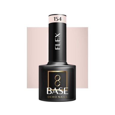 OCHO NAILS ilgalaikė hibridinė gelinio lakavimo bazė FLEX 154, 5 g. OCHO NAILS ilgalaikė hibridinė gelinio lakavimo bazė FLEX 154, 5 g.