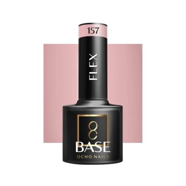 OCHO NAILS hibridinė ilgalaikio gelinio lakavimo bazė FLEX157, 5 g. OCHO NAILS hibridinė ilgalaikio gelinio lakavimo bazė FLEX157, 5 g.