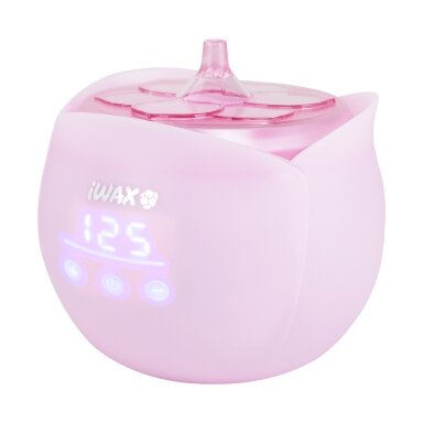 Profesionalus vaško šildytuvas IWAX FLOWER 450 ml, rožinės spalvos Profesionalus vaško šildytuvas IWAX FLOWER 450 ml, rožinės spalvos