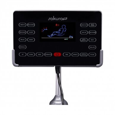 SAKURA COMFORT PLUS 806 kėdė su masažo funkcija ir integruotu Bluetooth, pilkos spalvos 6 SAKURA COMFORT PLUS 806 kėdė su masažo funkcija ir integruotu Bluetooth, pilkos spalvos 6