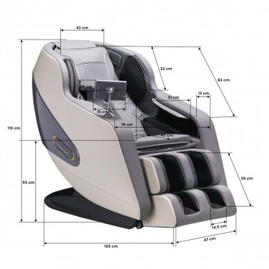 SAKURA COMFORT PLUS 806 kėdė su masažo funkcija ir integruotu Bluetooth, pilkos spalvos 17 SAKURA COMFORT PLUS 806 kėdė su masažo funkcija ir integruotu Bluetooth, pilkos spalvos 17