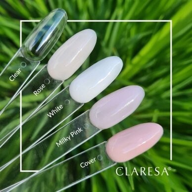 CLARESA statybinis gelis nagų priauginimui MILKY PINK, 15 g. 1 CLARESA statybinis gelis nagų priauginimui MILKY PINK, 15 g. 1