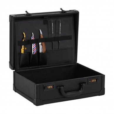 Kirpėjų ir barberių lagaminas įrankiams susidėti, juodos spalvos 4 Kirpėjų ir barberių lagaminas įrankiams susidėti, juodos spalvos 4