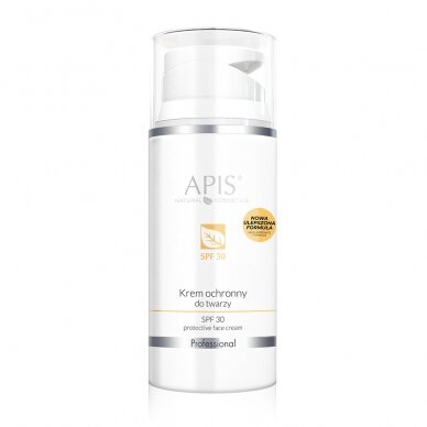APIS apsauginis veido kremas su hialurono rugštimis, vitaminu E su SPF 30, 100 ml APIS apsauginis veido kremas su hialurono rugštimis, vitaminu E su SPF 30, 100 ml