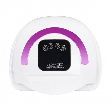 Profesionali UV/LED nagų lempa manikiūrui Dual Led Glow S1, 168W, baltos spalvos 5 Profesionali UV/LED nagų lempa manikiūrui Dual Led Glow S1, 168W, baltos spalvos 5
