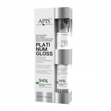APIS HOME TERAPIS PLATINUM GLOSS atnaujinantis paakių kremas su platina ir bioaktyviais peptidais, 10 ml APIS HOME TERAPIS PLATINUM GLOSS atnaujinantis paakių kremas su platina ir bioaktyviais peptidais, 10 ml