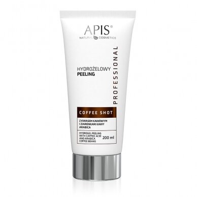 Apis hidrogelinis pilingas su kavos rūgštimi ir arabikos kavos pupelėmis, 200 ml Apis hidrogelinis pilingas su kavos rūgštimi ir arabikos kavos pupelėmis, 200 ml