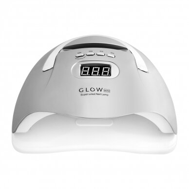 Profesionali UV/LED nagų lempa manikiūrui GLOW F2 SP 220W, sidabrinės spalvos 2 Profesionali UV/LED nagų lempa manikiūrui GLOW F2 SP 220W, sidabrinės spalvos 2