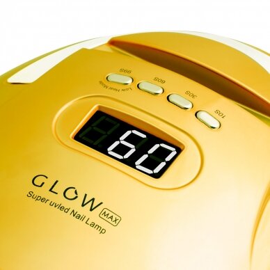 Profesionali UV/LED nagų lempa manikiūrui GLOW F2 ZN 220W, auksinės/mėlynos spalvos 3 Profesionali UV/LED nagų lempa manikiūrui GLOW F2 ZN 220W, auksinės/mėlynos spalvos 3