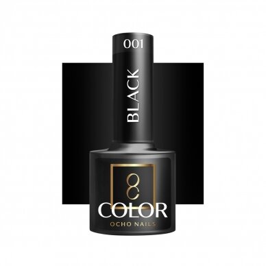 OCHO NAILS ilgalaikis hibridinis nagų lakas manikiūrui BLACK 002, 5 g. OCHO NAILS ilgalaikis hibridinis nagų lakas manikiūrui BLACK 002, 5 g.