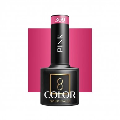OCHO NAILS ilgalaikis hibridinis nagų lakas manikiūrui PINK 309, 5 g. OCHO NAILS ilgalaikis hibridinis nagų lakas manikiūrui PINK 309, 5 g.