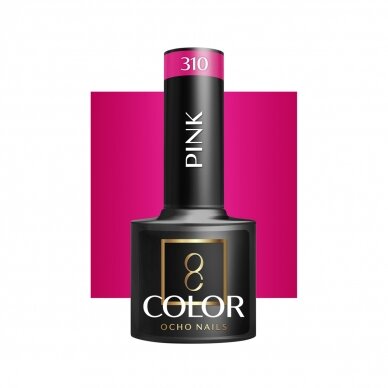 OCHO NAILS ilgalaikis hibridinis nagų lakas manikiūrui PINK 310, 5 g. OCHO NAILS ilgalaikis hibridinis nagų lakas manikiūrui PINK 310, 5 g.