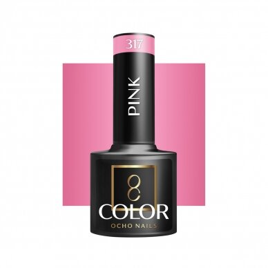 OCHO NAILS ilgalaikis hibridinis nagų lakas manikiūrui PINK 317, 5 g. OCHO NAILS ilgalaikis hibridinis nagų lakas manikiūrui PINK 317, 5 g.