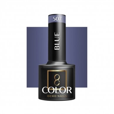 OCHO NAILS ilgalaikis hibridinis nagų lakas manikiūrui BLUE 507, 5 g. OCHO NAILS ilgalaikis hibridinis nagų lakas manikiūrui BLUE 507, 5 g.