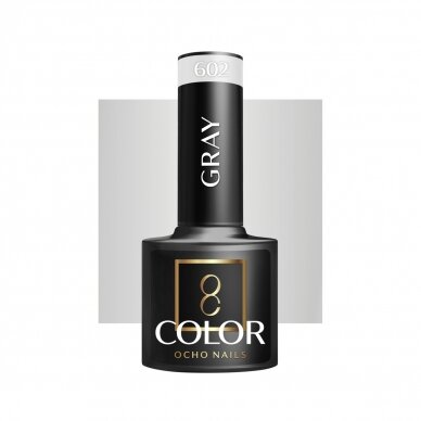 OCHO NAILS ilgalaikis hibridinis nagų lakas manikiūrui GRAY 602, 5 g. OCHO NAILS ilgalaikis hibridinis nagų lakas manikiūrui GRAY 602, 5 g.