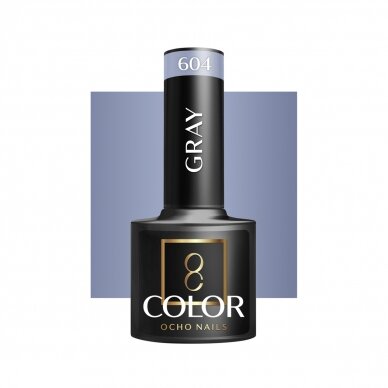 OCHO NAILS ilgalaikis hibridinis nagų lakas manikiūrui GRAY 604, 5 g. OCHO NAILS ilgalaikis hibridinis nagų lakas manikiūrui GRAY 604, 5 g.
