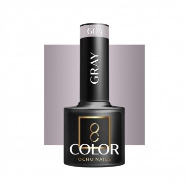 OCHO NAILS ilgalaikis hibridinis nagų lakas manikiūrui GRAY 605, 5 g. OCHO NAILS ilgalaikis hibridinis nagų lakas manikiūrui GRAY 605, 5 g.