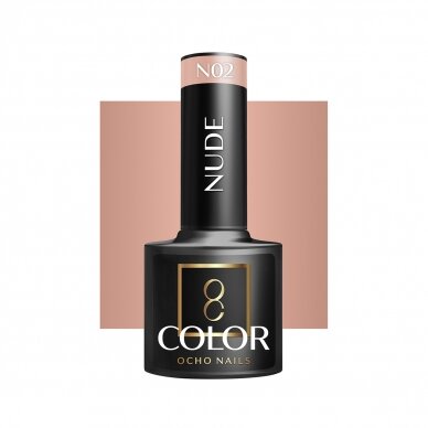 OCHO NAILS ilgalaikis hibridinis nagų lakas manikiūrui NUDE N02, 5 g. OCHO NAILS ilgalaikis hibridinis nagų lakas manikiūrui NUDE N02, 5 g.