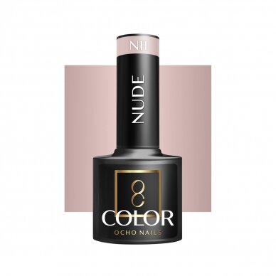 OCHO NAILS ilgalaikis hibridinis nagų lakas manikiūrui NUDE N11, 5 g. OCHO NAILS ilgalaikis hibridinis nagų lakas manikiūrui NUDE N11, 5 g.