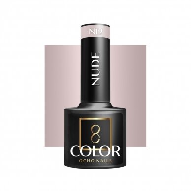 OCHO NAILS ilgalaikis hibridinis nagų lakas manikiūrui NUDE N12, 5 g. OCHO NAILS ilgalaikis hibridinis nagų lakas manikiūrui NUDE N12, 5 g.