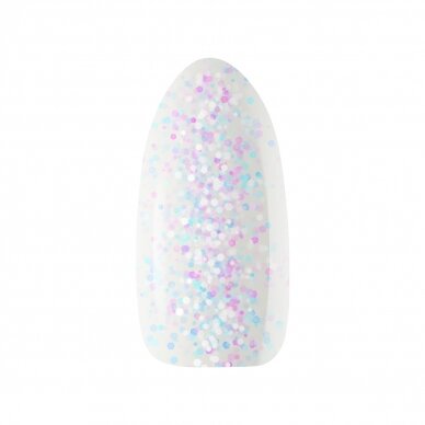 OCHO NAILS ilgalaikis hibridinis nagų lakas manikiūrui GLITTER G01, 5 g. 1 OCHO NAILS ilgalaikis hibridinis nagų lakas manikiūrui GLITTER G01, 5 g. 1