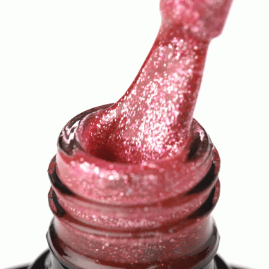 OCHO NAILS ilgalaikis hibridinis nagų lakas manikiūrui GLITTER G08, 5 g. 2