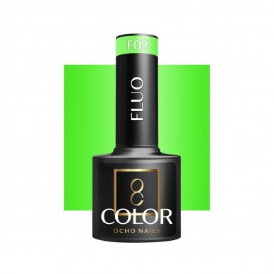 OCHO NAILS ilgalaikis hibridinis nagų lakas manikiūrui FLUO F02, 5g. OCHO NAILS ilgalaikis hibridinis nagų lakas manikiūrui FLUO F02, 5g.